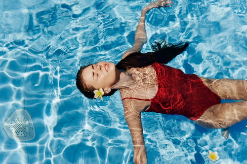 Preview: Water woman person body summer lifestyle young blue swim pretty female pool beauty
