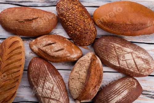 Preview: Delicious freshly baked bread background.