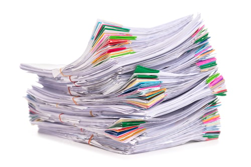 Preview: Stack of Documents isolated on white background