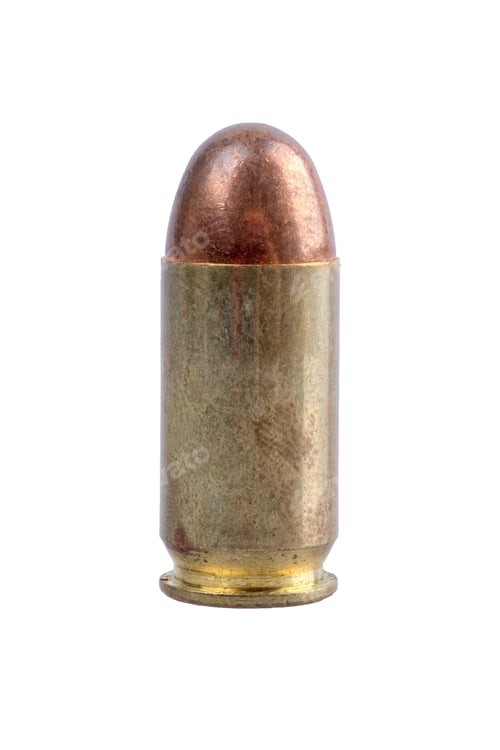 Preview: Gun bullet on a white background