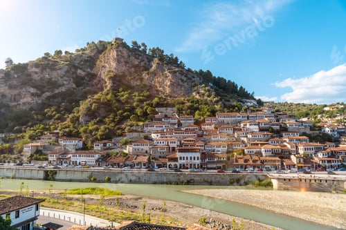 Preview: The beautiful historic town of Berat in Albania its castle above, UNESCO World Heritage Site