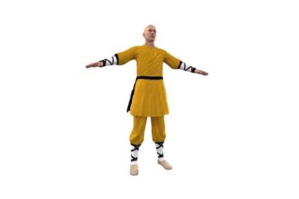 Preview: Figure man in traditional chinese attire with arms outstretched