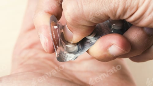 Preview: Withe pills on hand