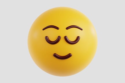 Preview: 3D Relieved Face Emoji