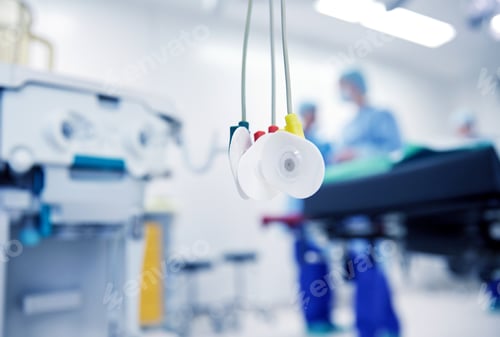 Preview: electrodes at hospital ward or operating room