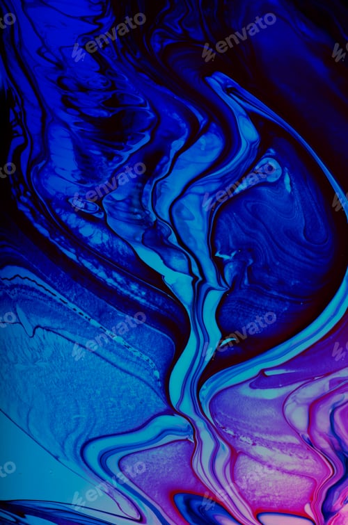 Preview: Blue marble background with abstract stains.