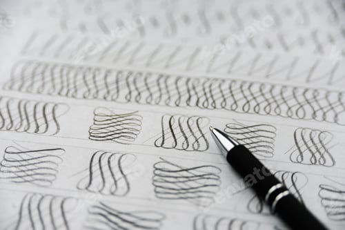 Preview: Handwriting calligraphy sheets