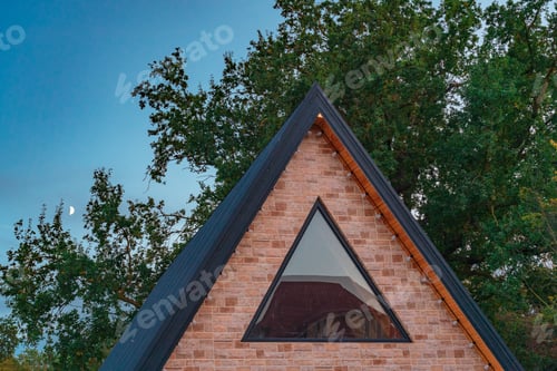 Preview: Modern country house at evening time