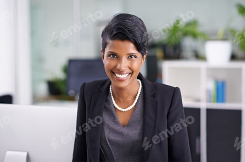 Preview: My office, my domain. Shot of an attractive young woman businesswoman in her office.