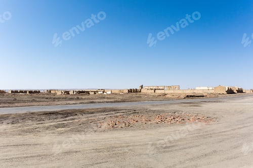 Preview: ruins of an abandoned town on cold lake oil base