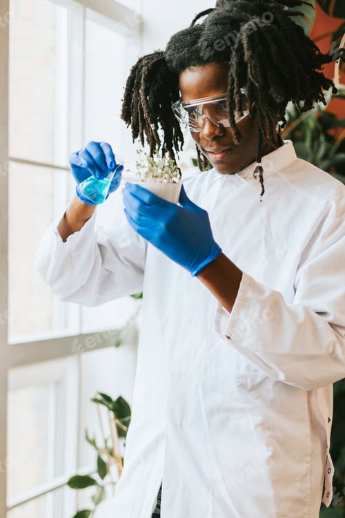Preview: young handsome african american man student intern with dreadlocks