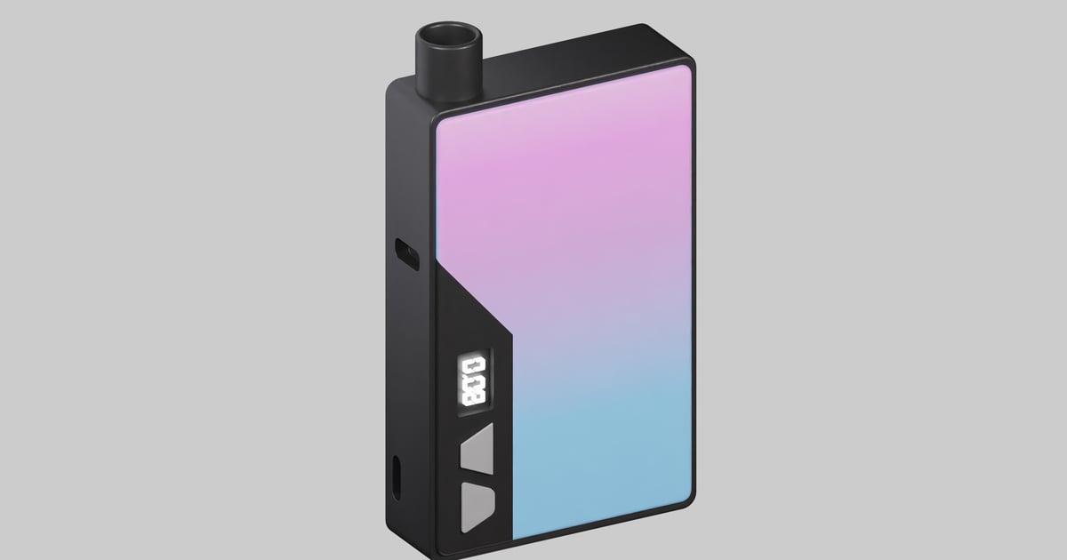 Rectangular electronic device with gradient and display 3D, Incl ...