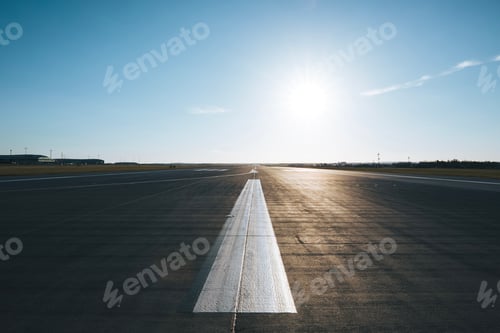 Preview: Surface level of long airport runway