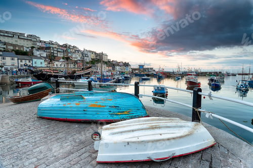 Preview: Sunset over Brixham Harbour