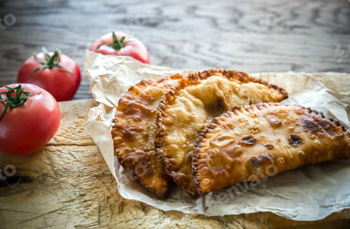 Preview: Meat Patties on the wooden background