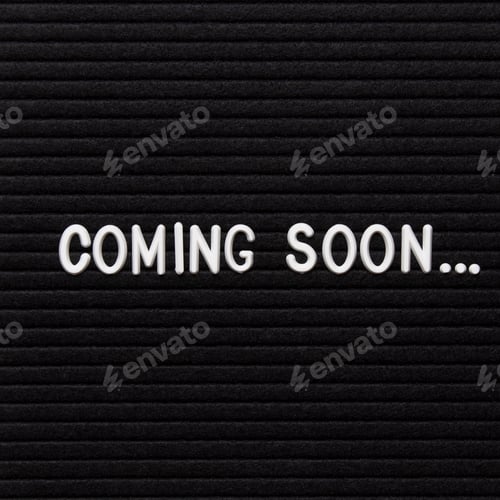 Preview: Motivational quote on black letter board. Coming soon. Inspirational quote of the day.