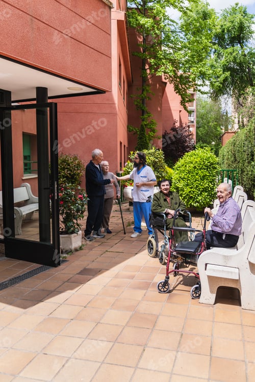 Preview: Seniors enjoying outdoor activities at nursing home
