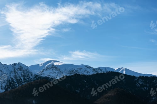 Preview: Majestic winter view over the Zakopane ski resort in the Tatra Mountains, Poland.