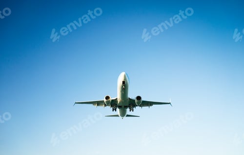 Preview: passenger plane taking off composition