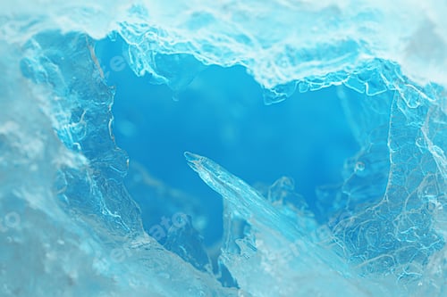 Preview: Texture of clear ice as background, closeup
