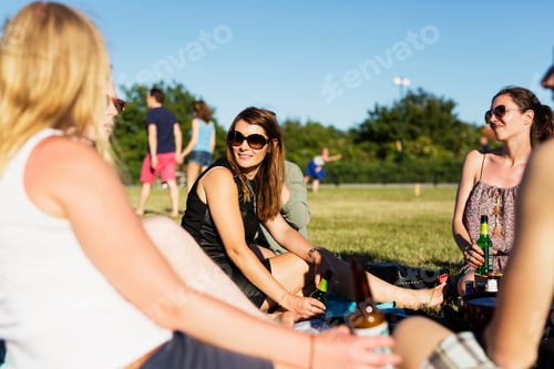Preview: Friends enjoying picnic at park