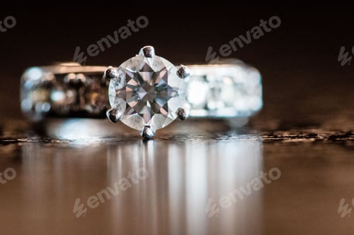 Preview: Closeup of a beautiful diamond ring.