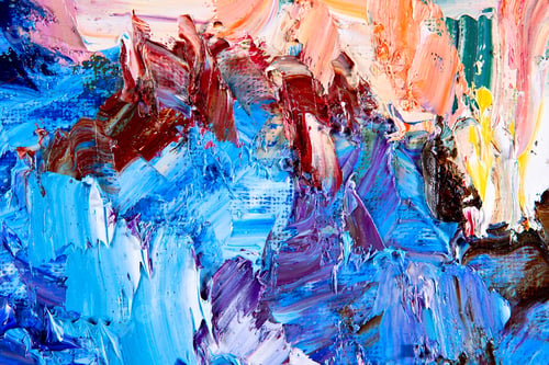 Preview: fragment of my painting. Oil on canvas. abstract painted background. focus on brushstrokes