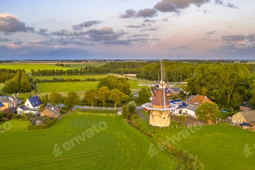 Preview: Aerial view of dutch countryside