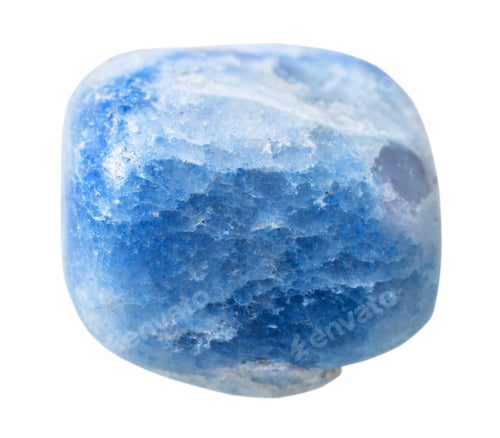 Preview: blue coloured agate gemstone isolated