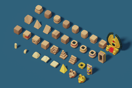 Preview: Sandstone Block Set - Cube World