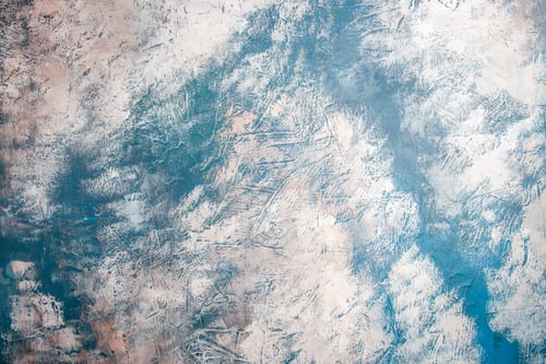 Preview: top view blue-white background splatter