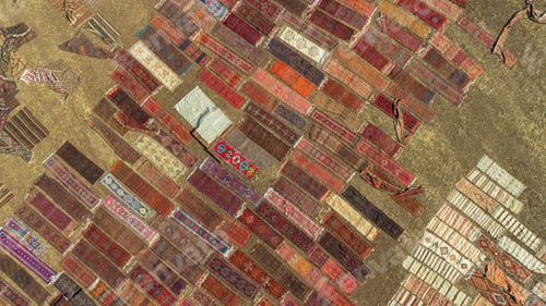 Preview: Carpet Fields in the Summer Season Drone Photo, Dosemealti Antalya, Turkey