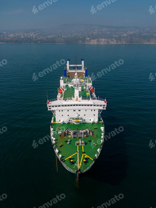 Preview: ferryboat in the sea aerial view. This vantage point can offer a unique and expansive view of the