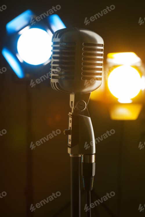 Preview: audio microphone retro style