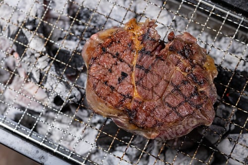 Preview: Grilled Steak with Vegetables on BBQ
