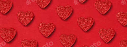Preview: Valentine's day pattern with shiny hearts.