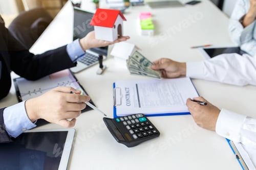 Preview: Business Signing a Contract Buy - sell house.
