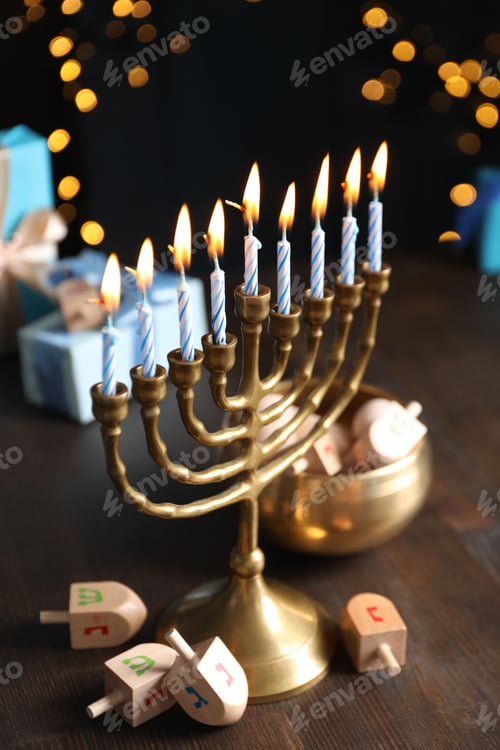 Preview: Сoncept of Jewish holiday, compositions for Hanukkah