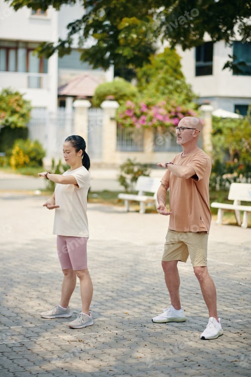 Preview: Practicing Tai Chi in Outdoor Park Setting