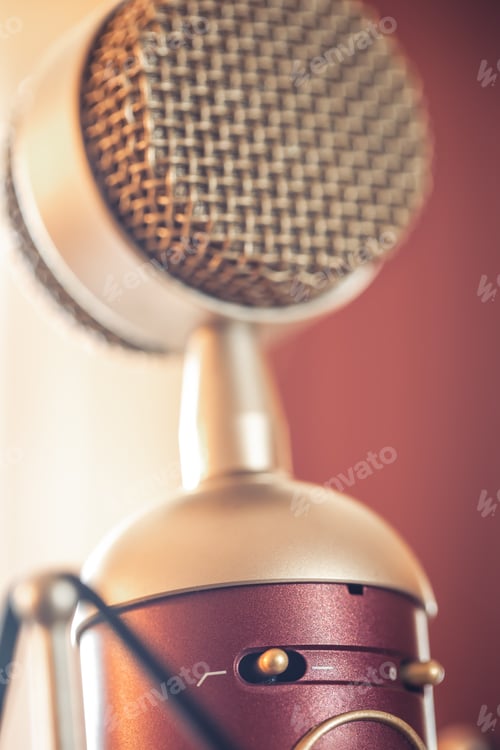 Preview: Professional microphone for sound recording, macro photography.