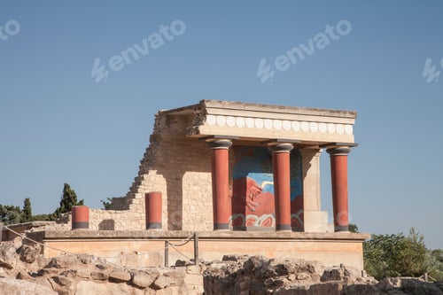 Preview: Ruins of Knossos with fresco, Crete, Greece