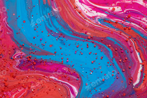 Preview: Top view of colorful vibrant rocks on a bright red surface for wallpapers and backgrounds