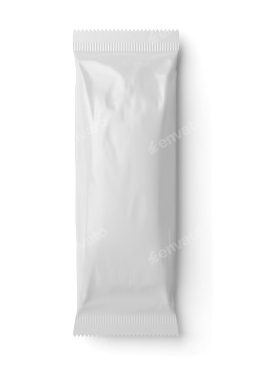Preview: Ice cream mock-up. Clean package of popsicle isolated on white. 3D rendering.