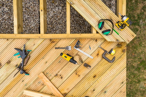Preview: Deck tools and deck under construction