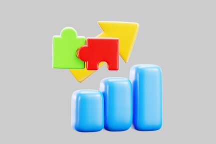 Puzzle graph progress asset