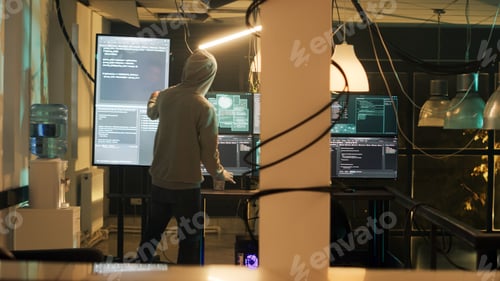 Preview: Dangerous spy gaining unauthorized access into computer system