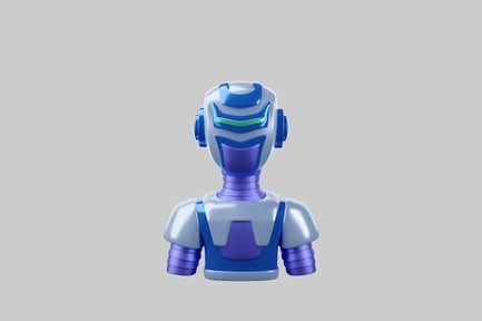 Preview: Retro sci-fi robot character bust