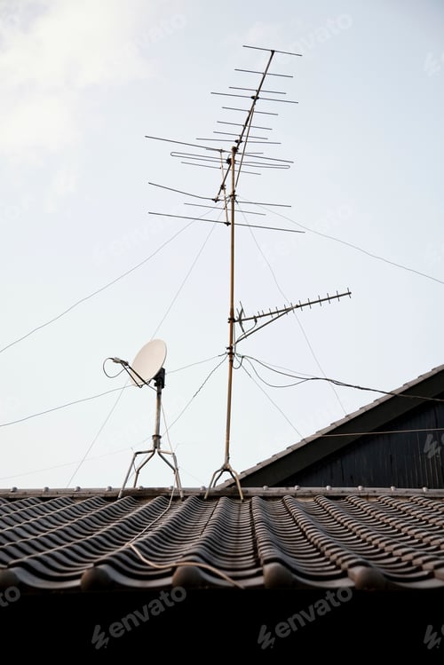 Preview: Television aerial on rooftop