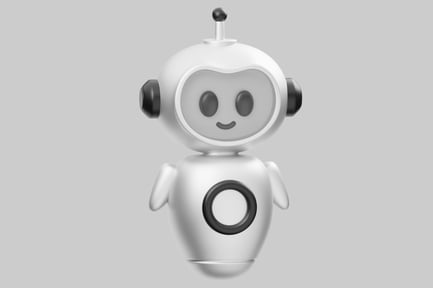 Vorschau: Zeichentrickroboter mit einem Smiley