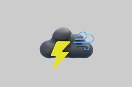 Preview: Cloud with lightning and stylized precipitation